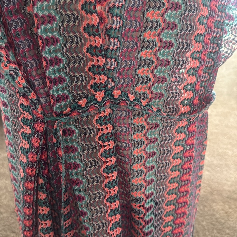 Colorful Open-Front Maxi Caoverup - Picture 4 of 4